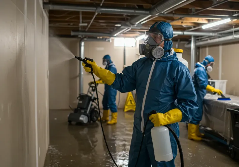 Basement Sanitization and Antimicrobial Treatment process in Hazelwood, NC